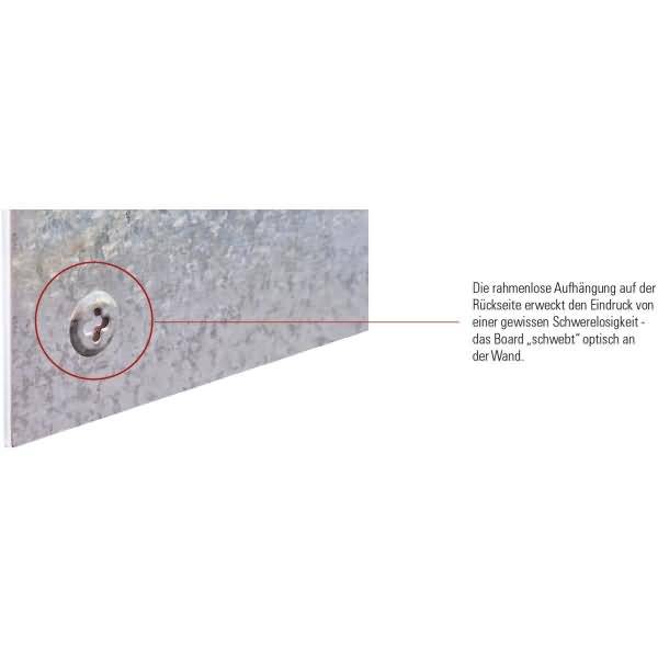 Glasmagnetboard 45x45cm rot