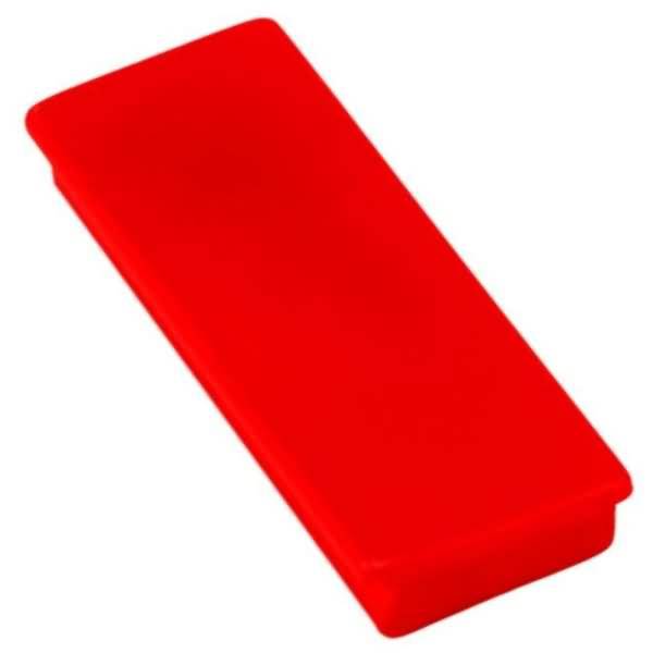 Rechteckmagnet Neodym Ferrotafel 55,0x22,5x8,5mm rot VE=5 Stück