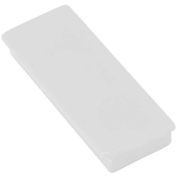 Rechteckmagnet Neodym Ferrotafel 55,0x22,5x8,5mm weiß VE=5 Stück