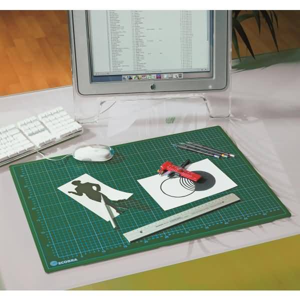 Schneideunterlage / Schreibunterlage 90x60cm 5-lagig grün/schwarz