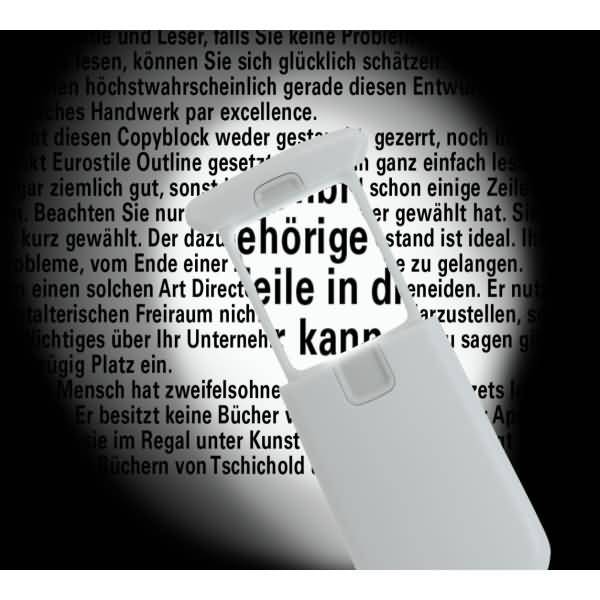 Taschen-LED-Schiebelupe 3-fach