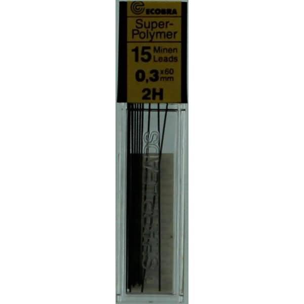 Feinminen 0,3mm VE=15 Stück 2H