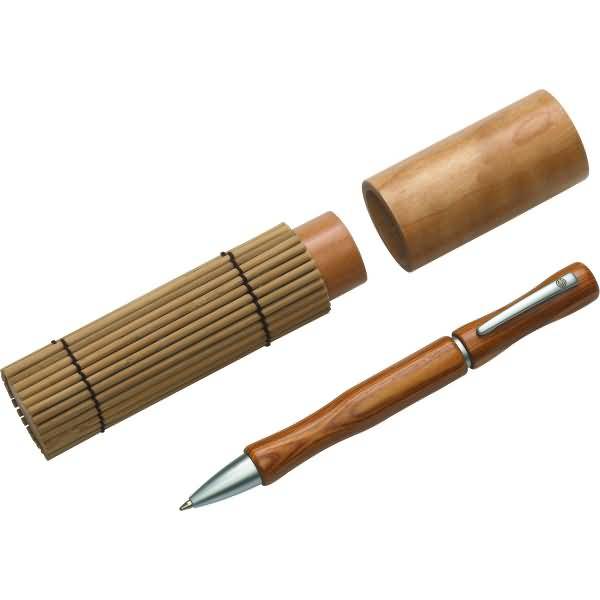 Geschenketui Bambus rund für 1 Schreibgerät