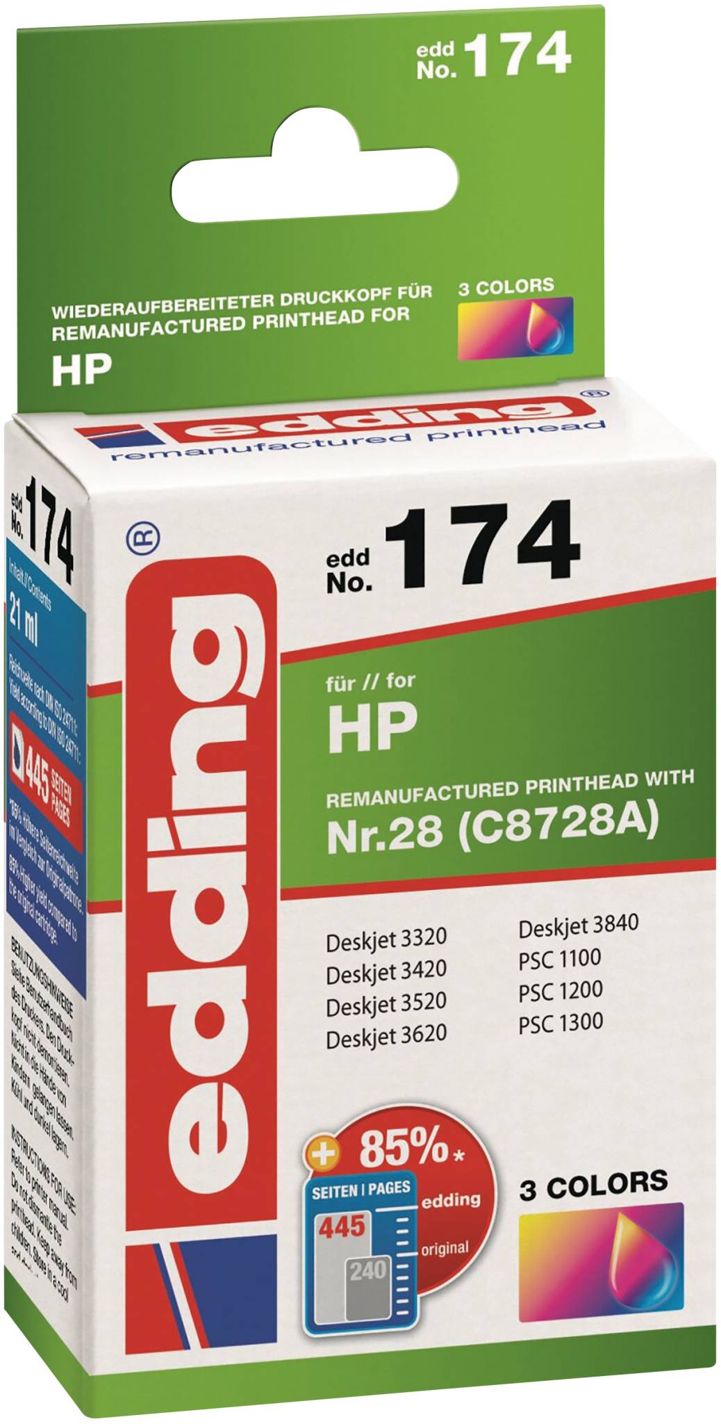EDD-174 HP 28 (C8728A) - 3-Farbig - 21 ml
