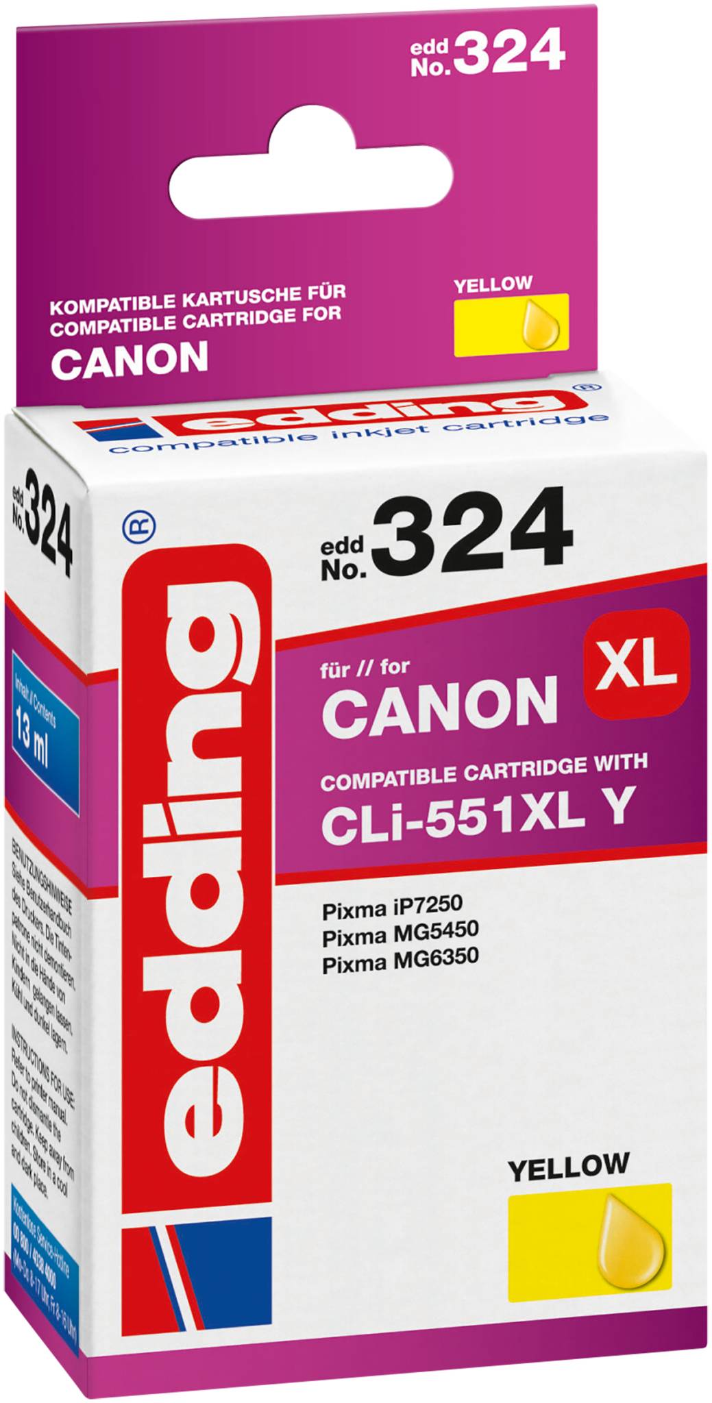 EDD-324 Canon CLI-551XL - Gelb - 13 ml