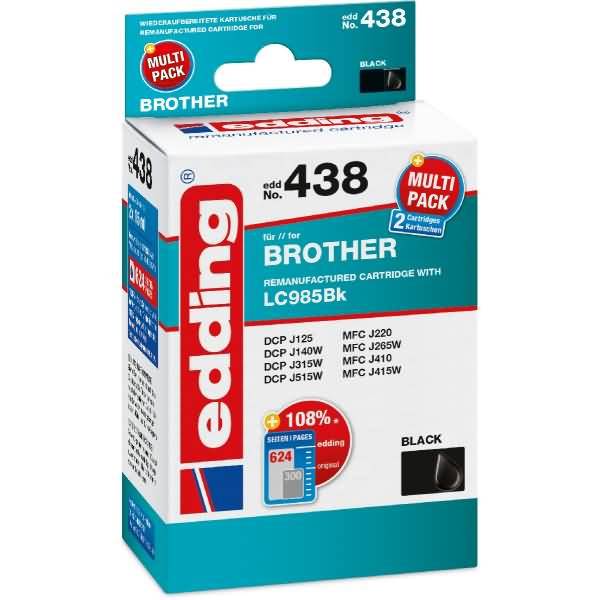 Druckerpatrone kompatibel mit Brother LC985 black VE=2 Stück