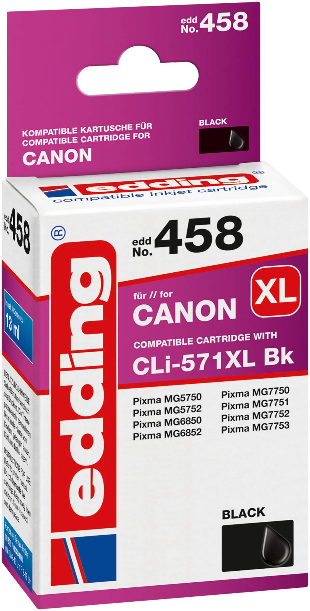 EDD-458 Canon CLI-571XL - Schwarz - 13 ml
