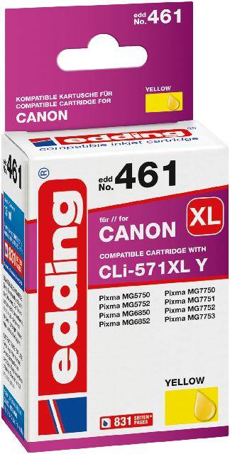 EDD-461 Canon CLI-571XL - Gelb - 13 ml