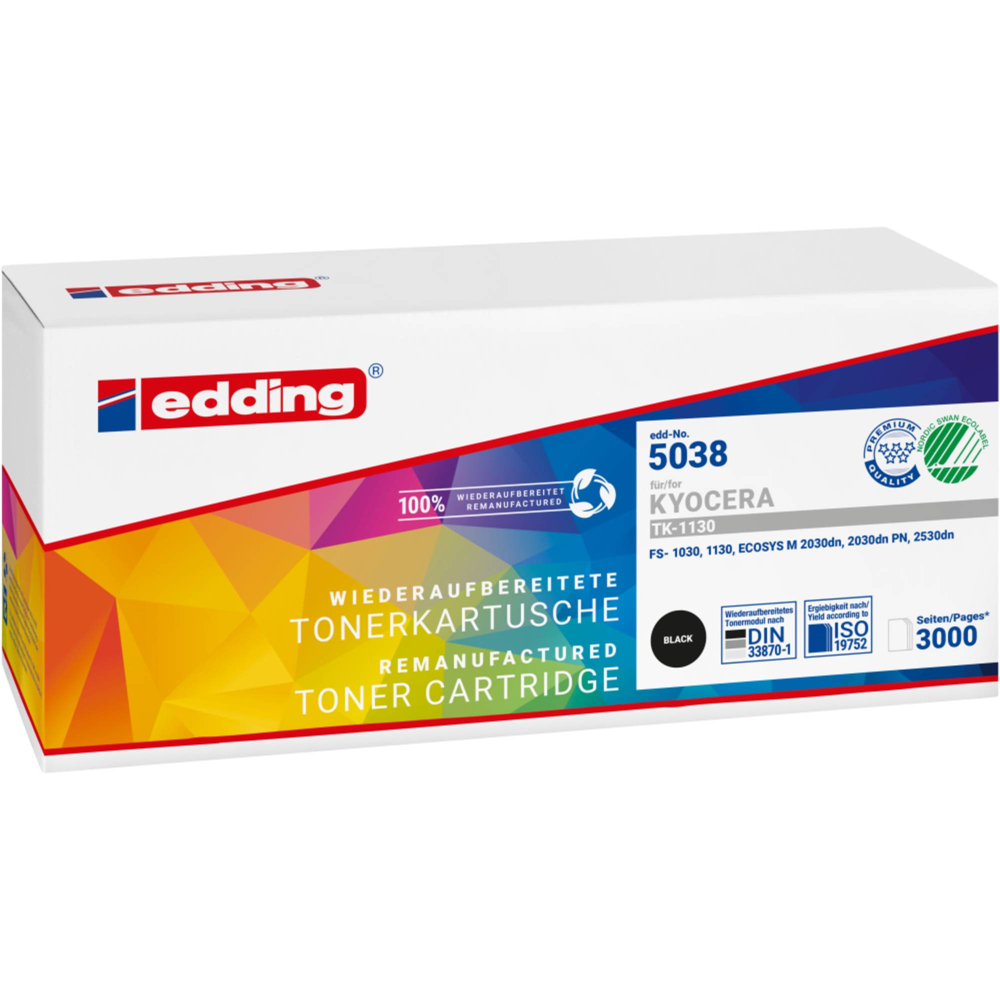 edding Toner 18-5038 wie Kyocera TK-1130 schwarz