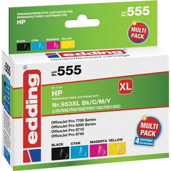 Druckerpatronenmultipack für HP 953XL (L0S70/F6U16/F6U17/F6U18)