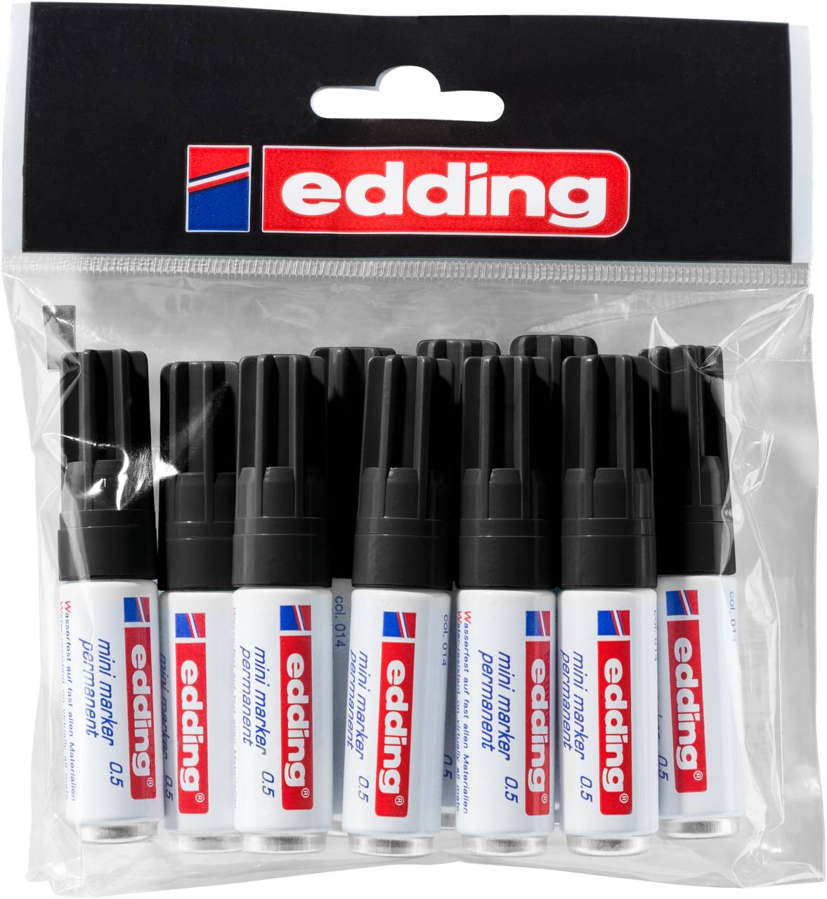 edding 0.5 Mini Permanentmarker schwarz (10 Stück)