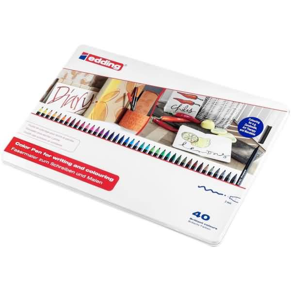 Fasermaler edding 1300 color pen 2mm sortiert VE=40 Stück