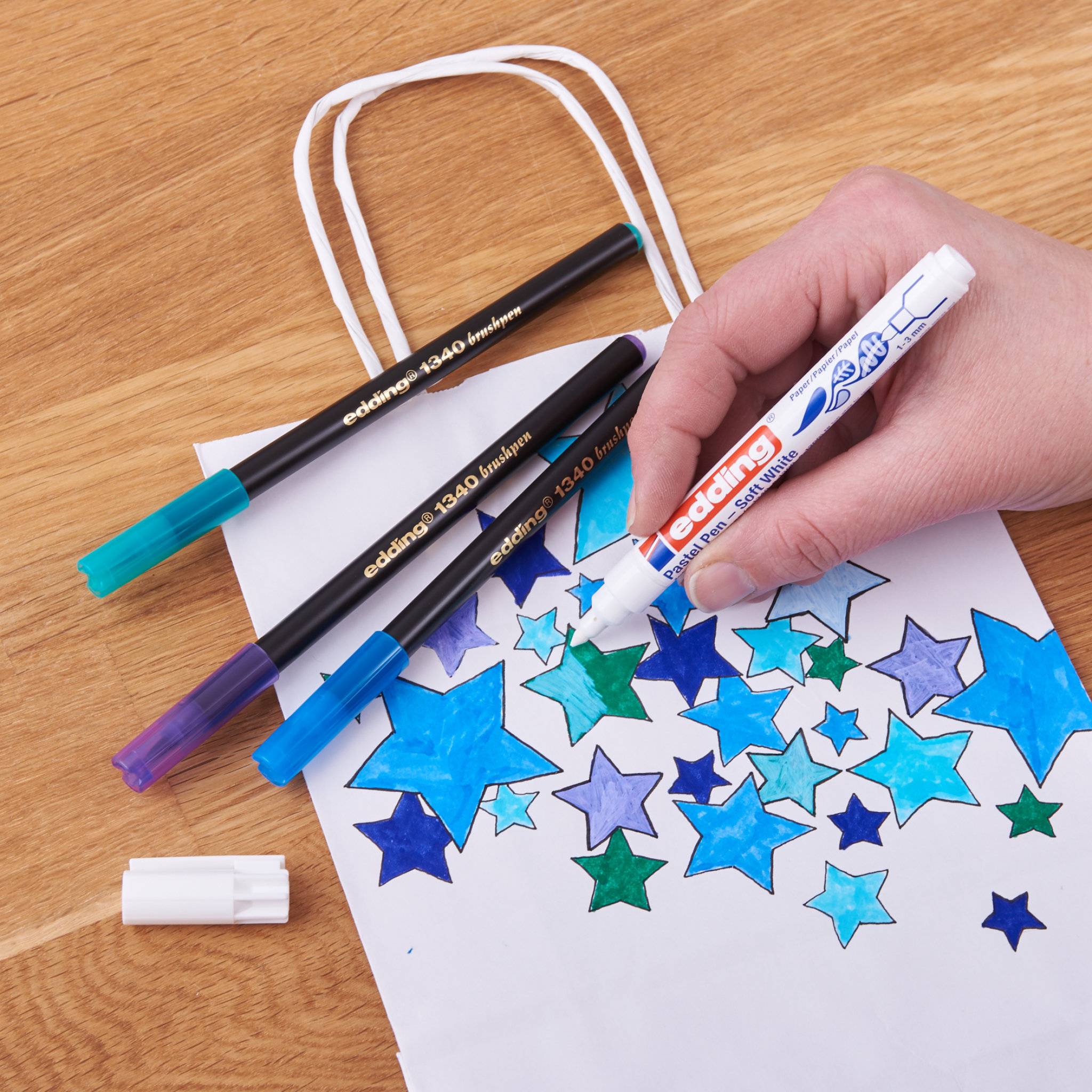 edding 1500 Pastellstift weiß