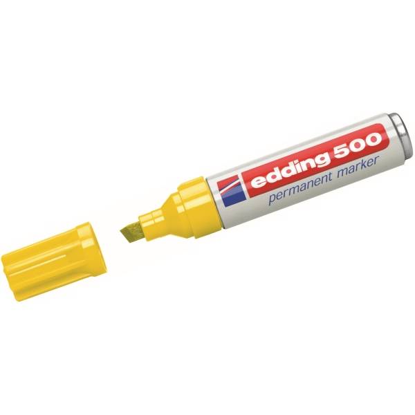 Permanentmarker edding 500 Keilspitze gelb