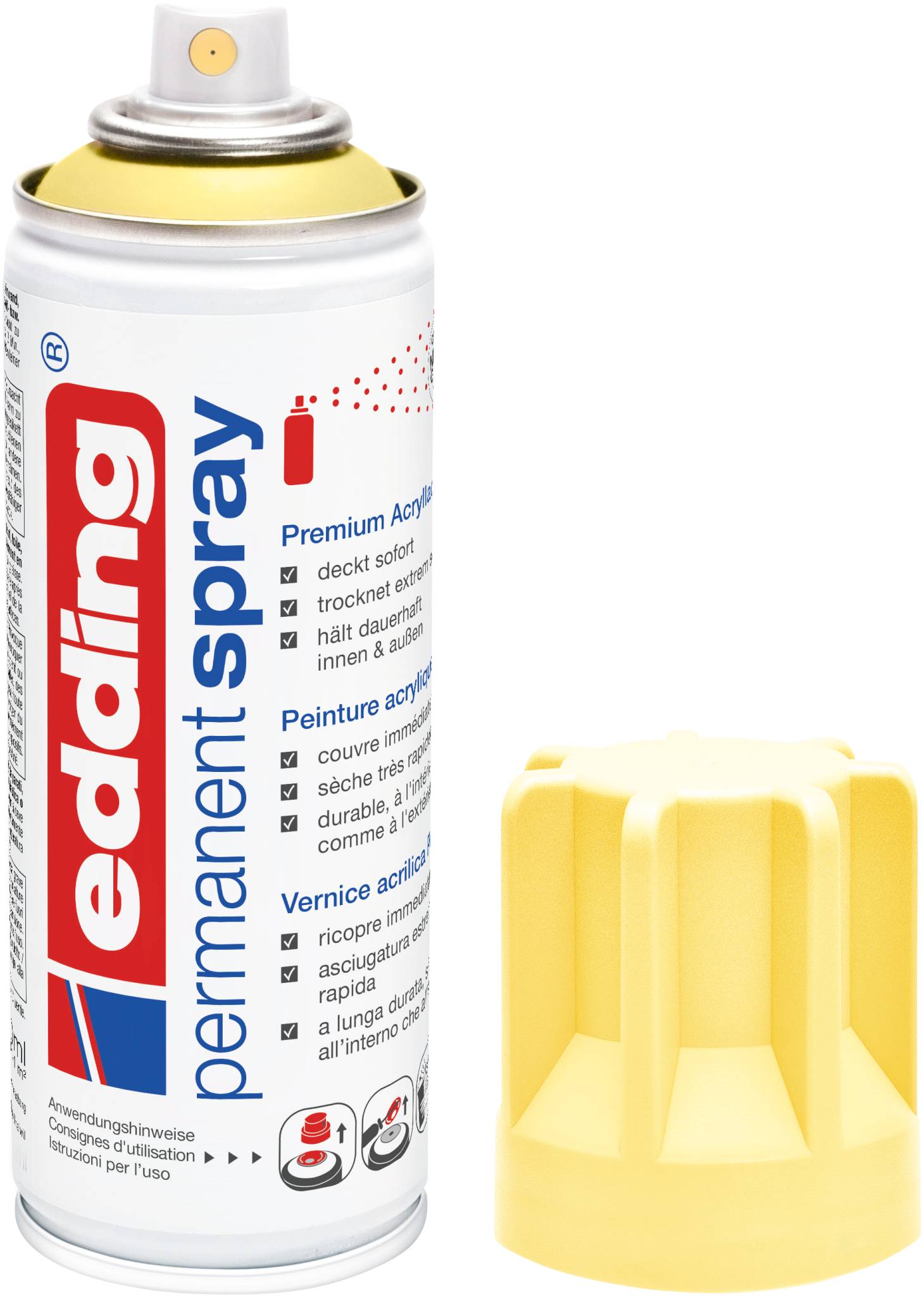 edding 5200 Permanentspray Premium Acryllack pastellgelb matt