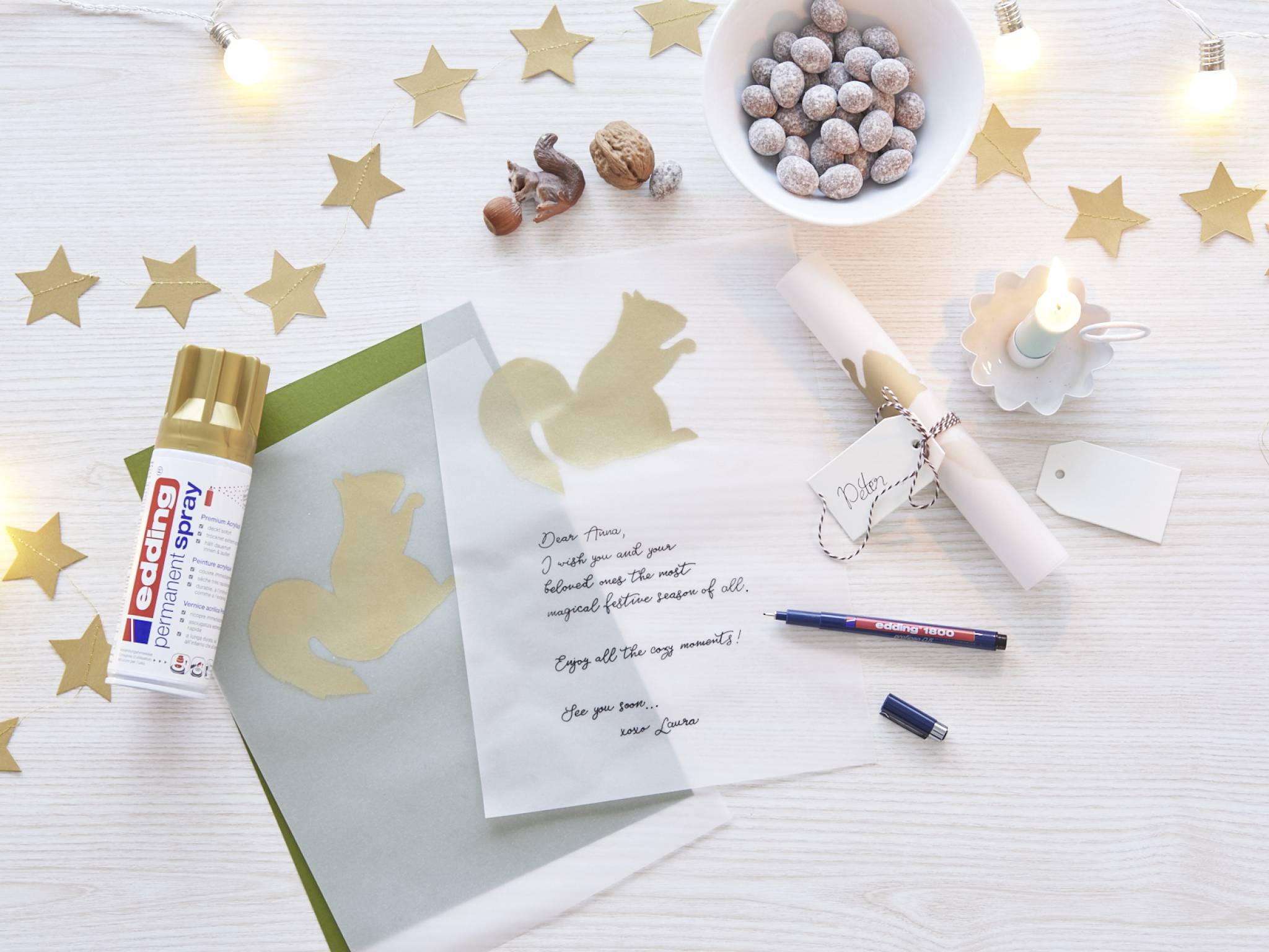 edding 5200 Permanentspray Premium Acryllack reichgold matt