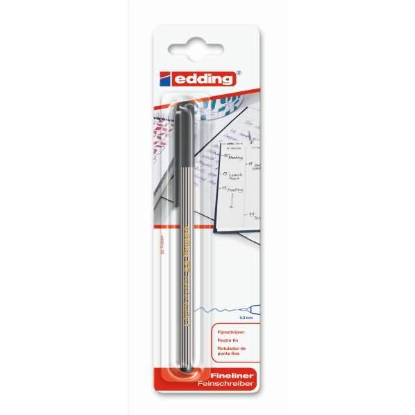 Fineliner edding 55 finepen 0,3mm schwarz