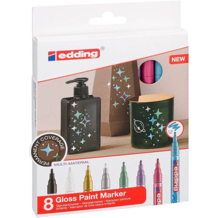 edding 751 Glanzlackmarker sortiert (8er Set)