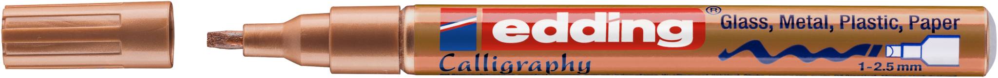 edding 753 Glanzlackmarker Kalligrafie kupfer