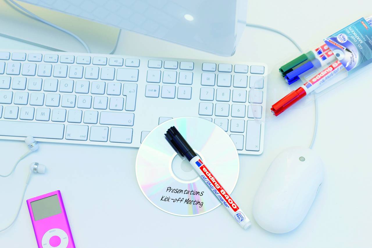 edding 8400 CD/DVD/BD Marker sortiert (4er Set)