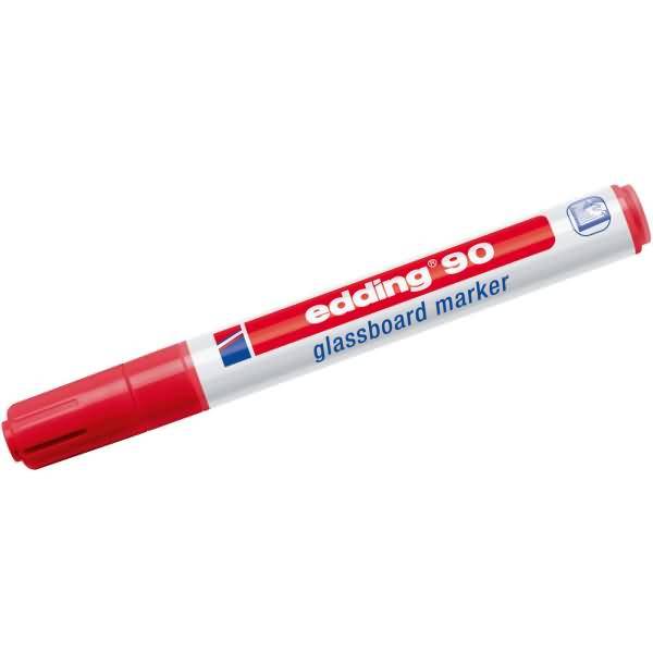 Glasboard-Marker edding 90 2-3mm rot