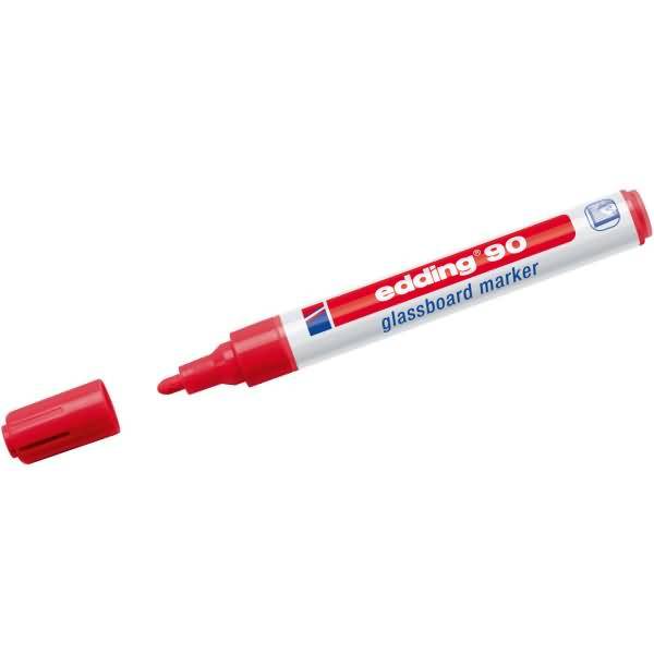 Glasboard-Marker edding 90 2-3mm rot