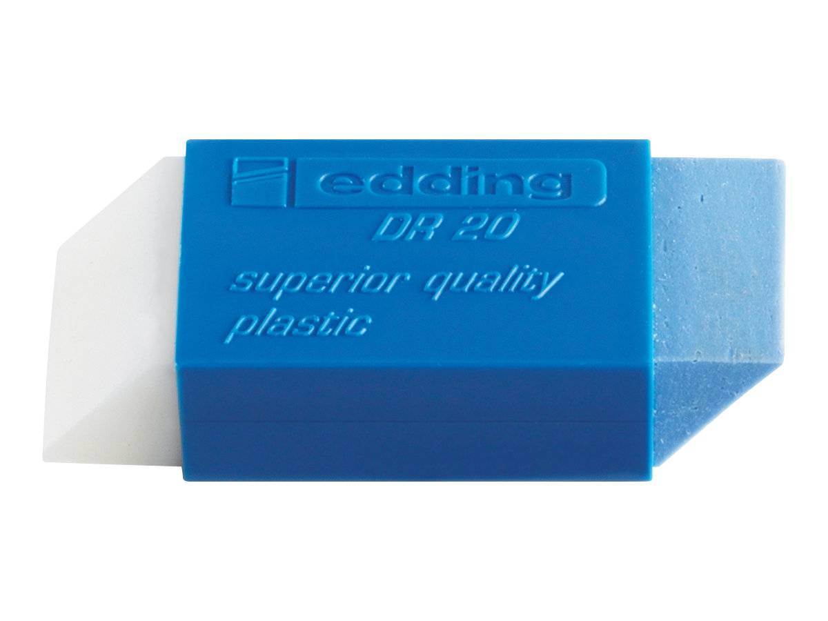 Edding DR 20 - Radierer - weiß, Blau - Kunststoff