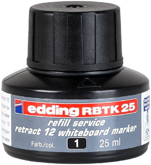 edding RBTK 25 Nachfülltinte retract 12 Whiteboardmarker schwarz