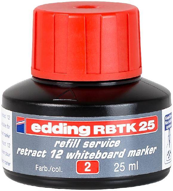 edding RBTK 25 Nachfülltinte retract 12 Whiteboardmarker rot