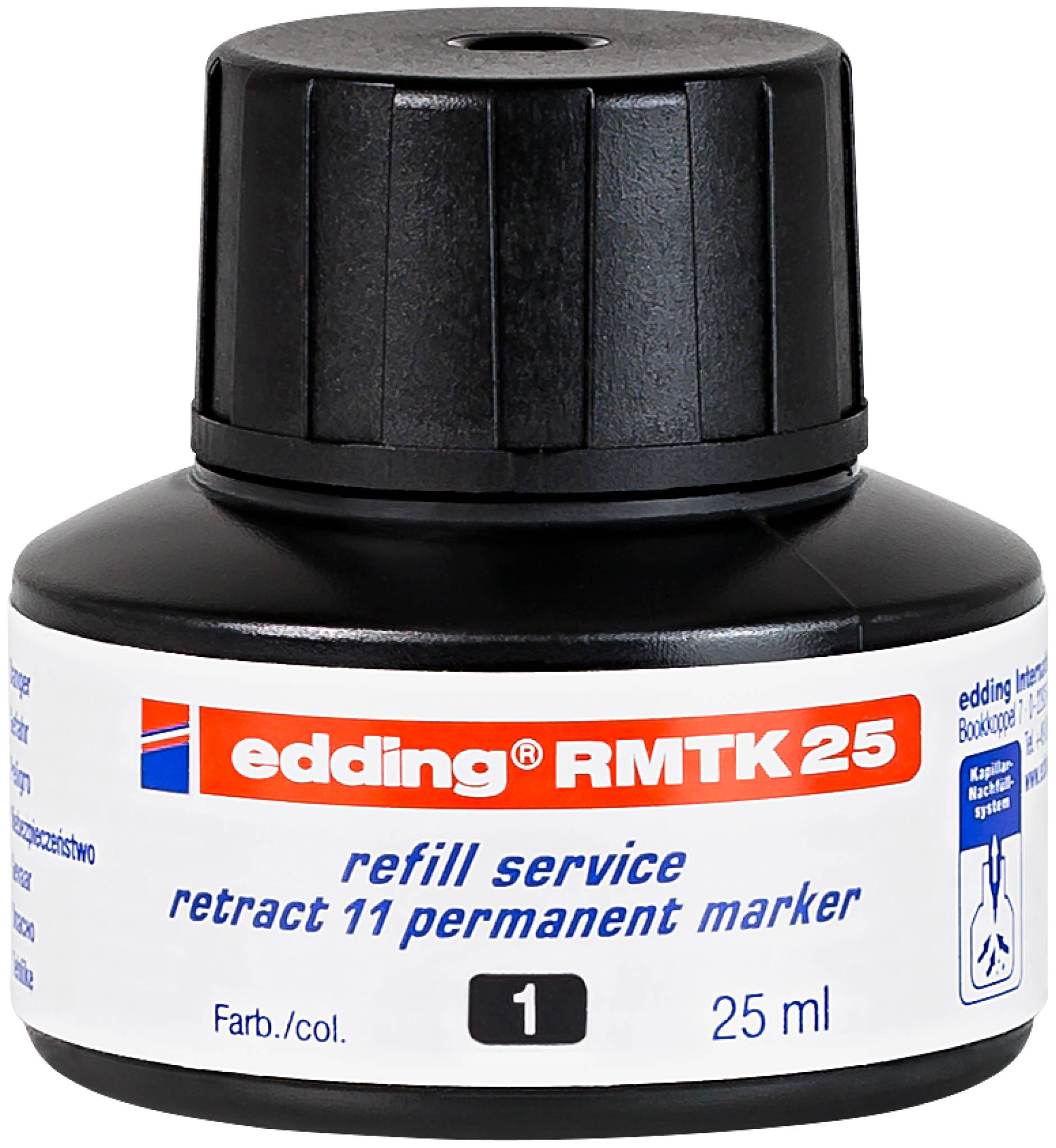 edding RMTK 25 Nachfülltinte retract 11 Permanentmarker schwarz