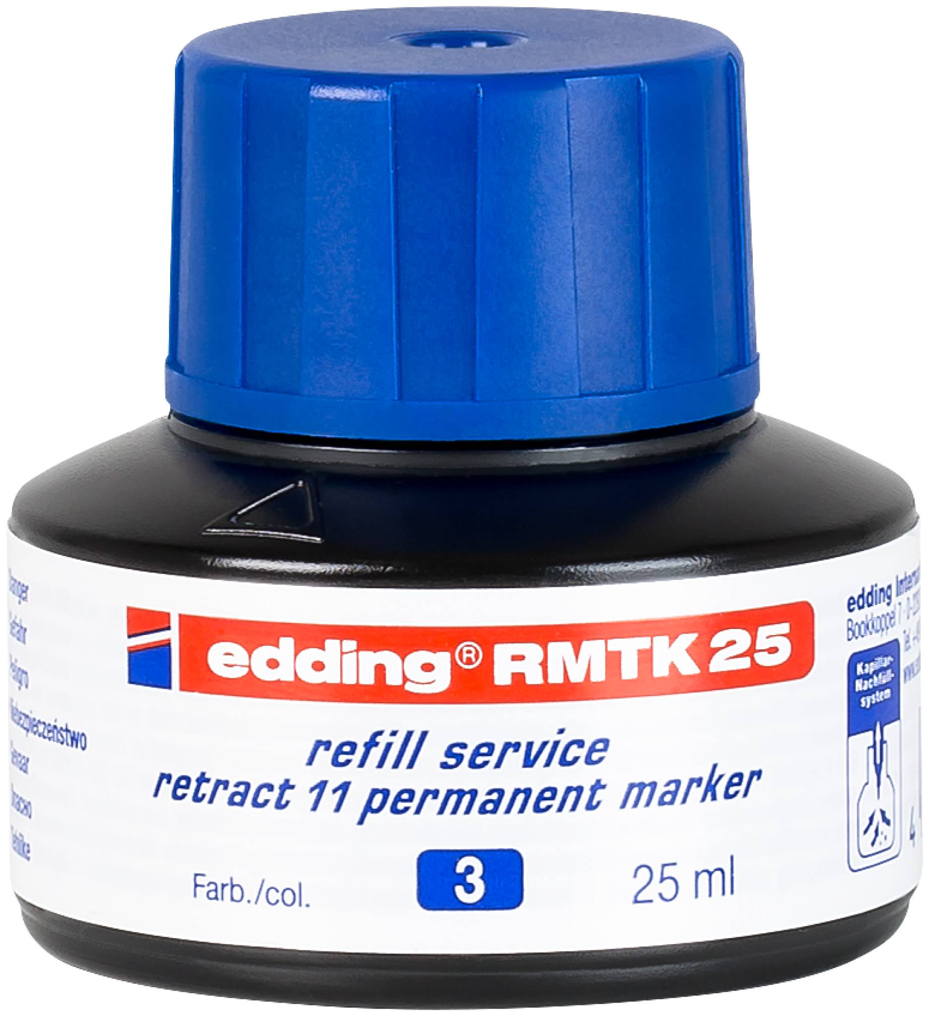 edding RMTK 25 Nachfülltinte retract 11 Permanentmarker blau