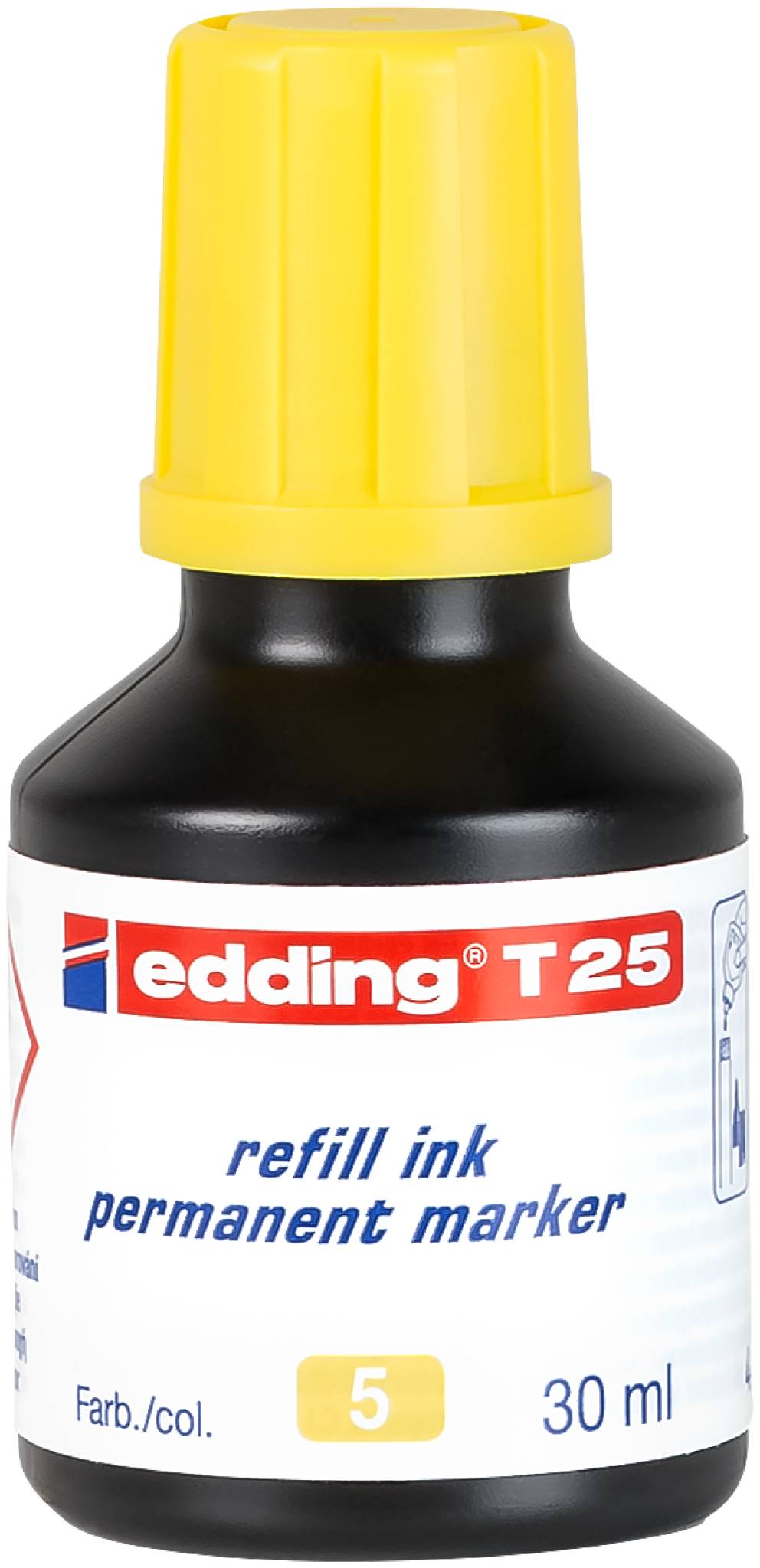 edding T 25 Nachfülltinte Permanentmarker gelb