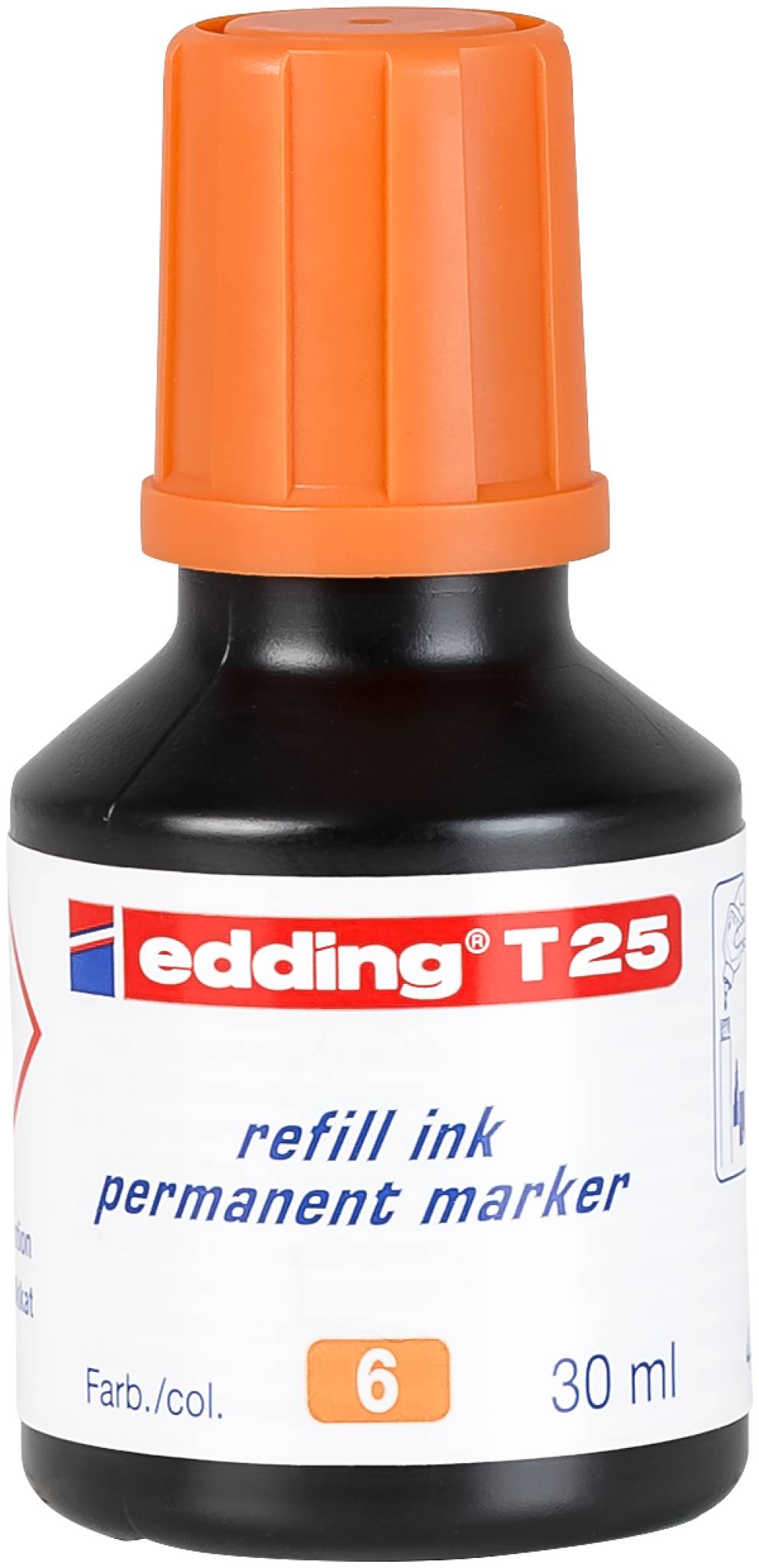 edding T 25 Nachfülltinte Permanentmarker orange