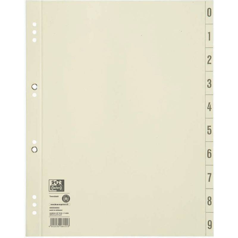 Oxford Trennblätter, 2-seitig bedruckt, chamois, 240 x 300mm