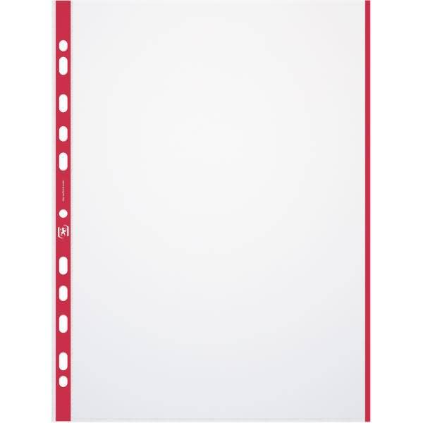 Prospekthülle Spezialhüllen A4 90my glasklar rot VE=10 Stück