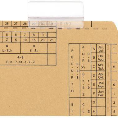 ELBA Vollsichtreiter 100552031 3zeilig 50x75mm tr 50 St./Pack.