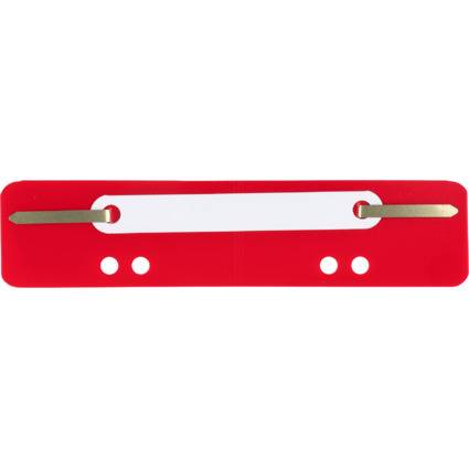 ELBA Heftstreifen, PP, rot, kurz, 35 x 150 mm, PP-Deckleiste