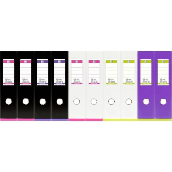Ordner myColour A4 PP-Folie kaschiert 80mm sortiert