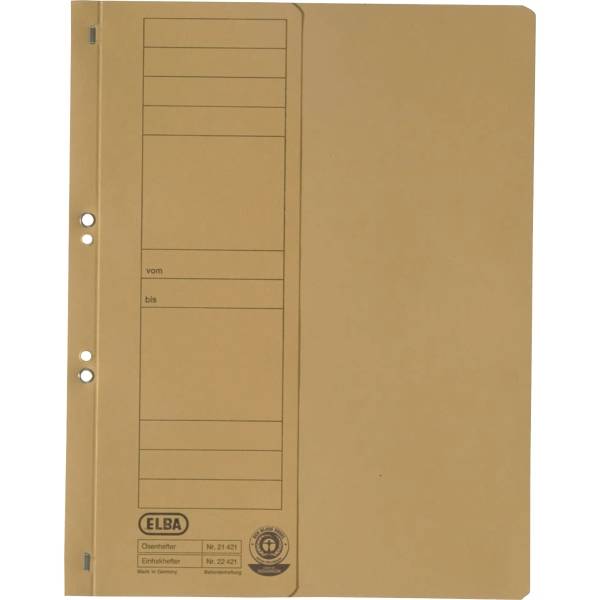 Ösenhefter Amtsheftung halber Vorderdeckel Karton gelb