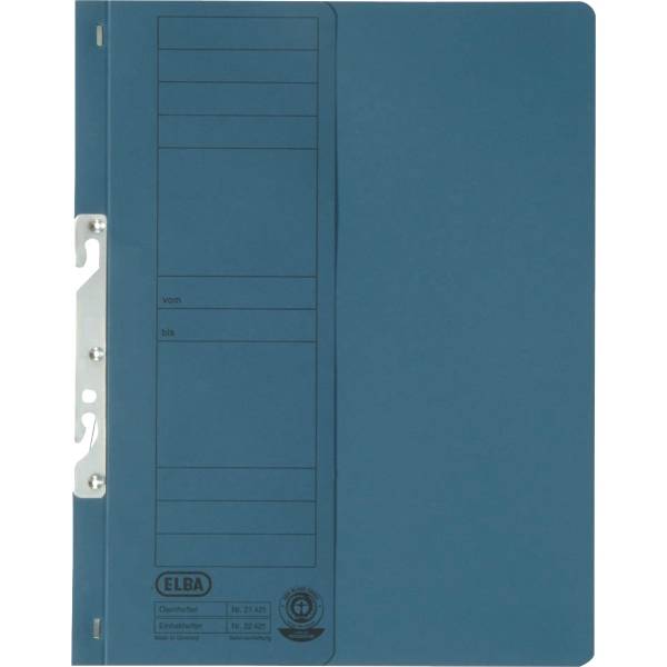 Einhakhefter Amtsheftung halber Vorderdeckel Karton blau