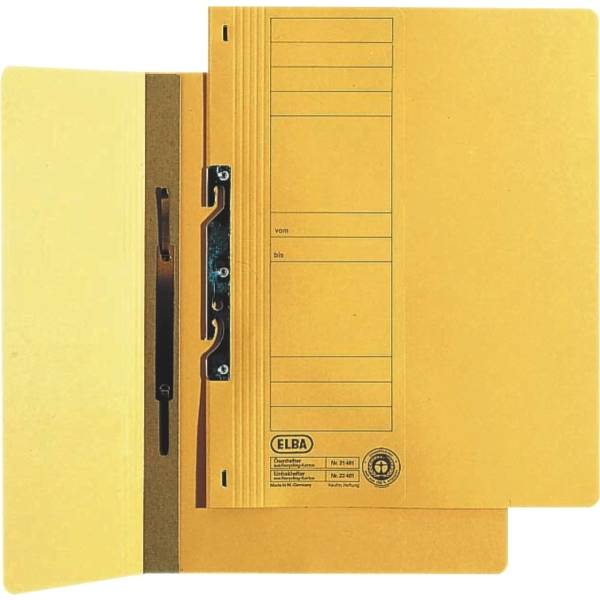 Einhakhefter A4 1/2 Vorderdeckel kfm. Heftung gelb