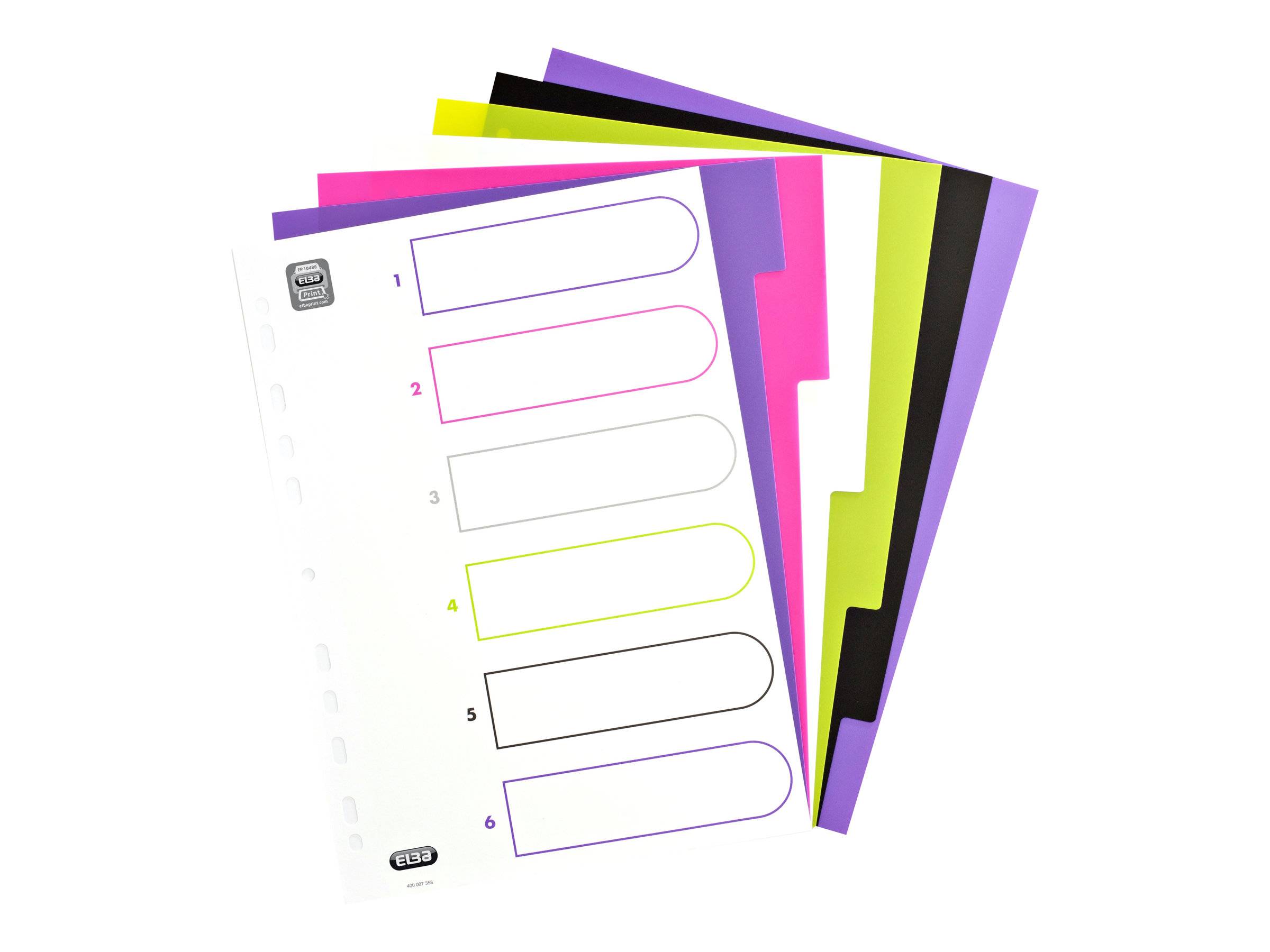 ELBA myColour - Trennelement - 6 Teile - für A4