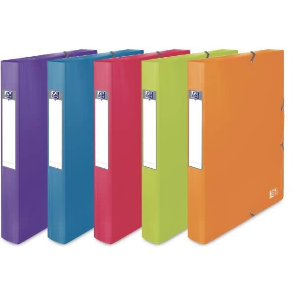 Sammelbox PP School Life A4 4cm farbig sortiert