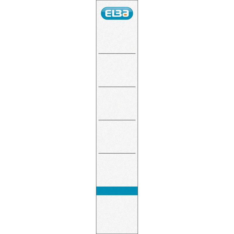 ELBA Rückenschilder, selbstklebend, für Rückenbreite 50 mm, kurz weiß, weiß