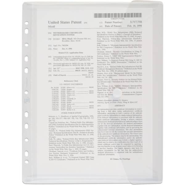 Dokumententaschen zum Abheften A4 PP VE=6 Stück farblos