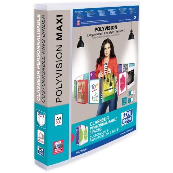 Ringbuch polyvision maxi A4 4 Ringe 25mm farblos