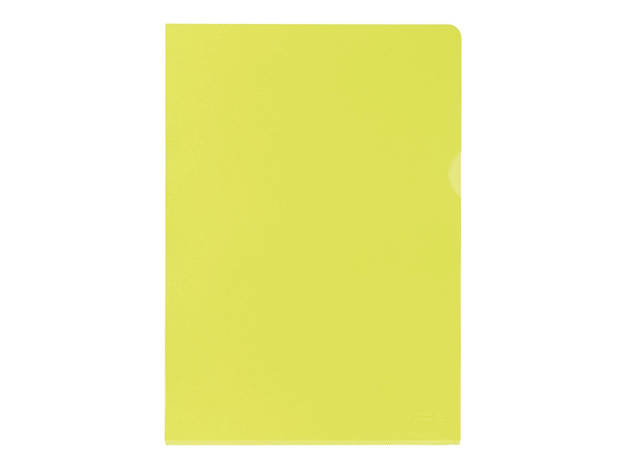 ELBA Premium - L-förmiger Ordner - für A4 - durchsichtig gelb (Packung mit 25)