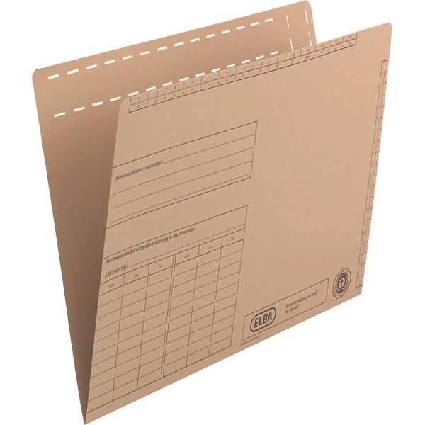 Einstellmappe Natronkarton naturbraun