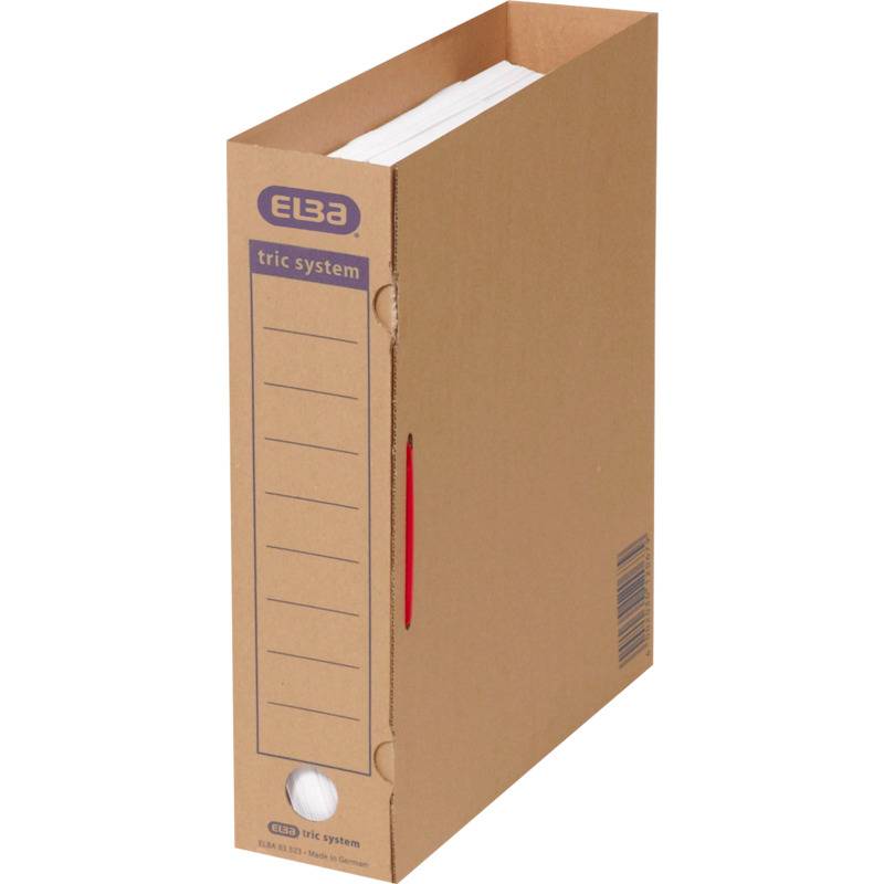 ELBA Archiv-Ordner tric System, naturbraun, mit Greifloch