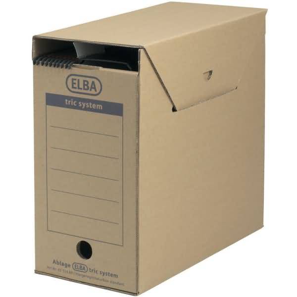 Archiv-Box Standard tric system 158x333x308mm Wellpappe naturbraun